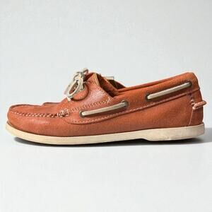 L.L.Bean Boat Shoes Womens Casio Bay Salmon Leather Slip On Loafers Size 7.5